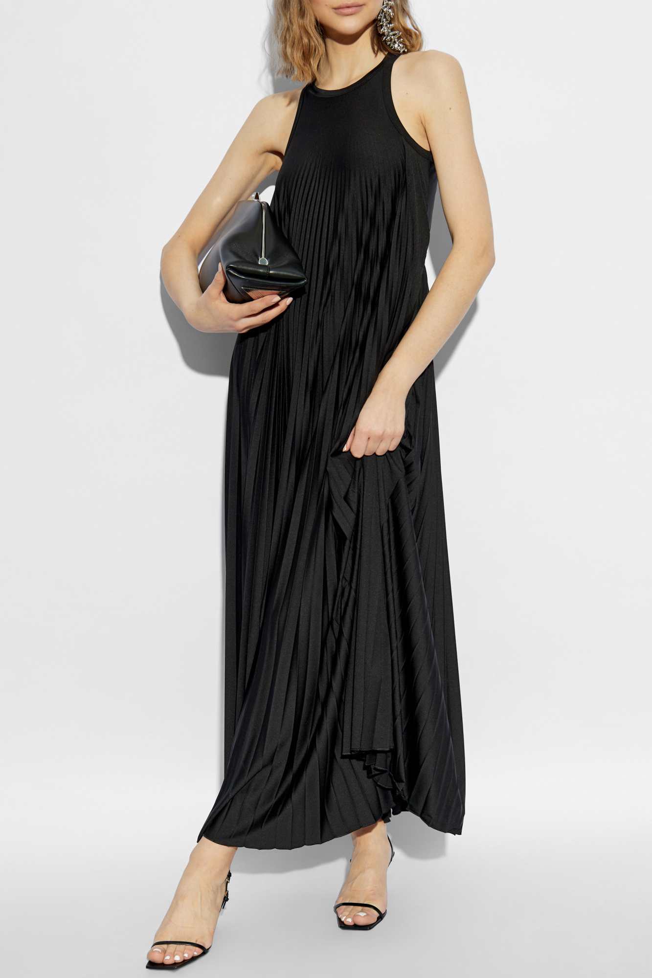 【SPORTMAX】Verdier ブラック ノースリーブ マキシ ドレス Black Dress Verdier Sportmax - Vitkac AS